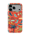 Coque iPhone – Design Summer Rouge Tropical & Fun