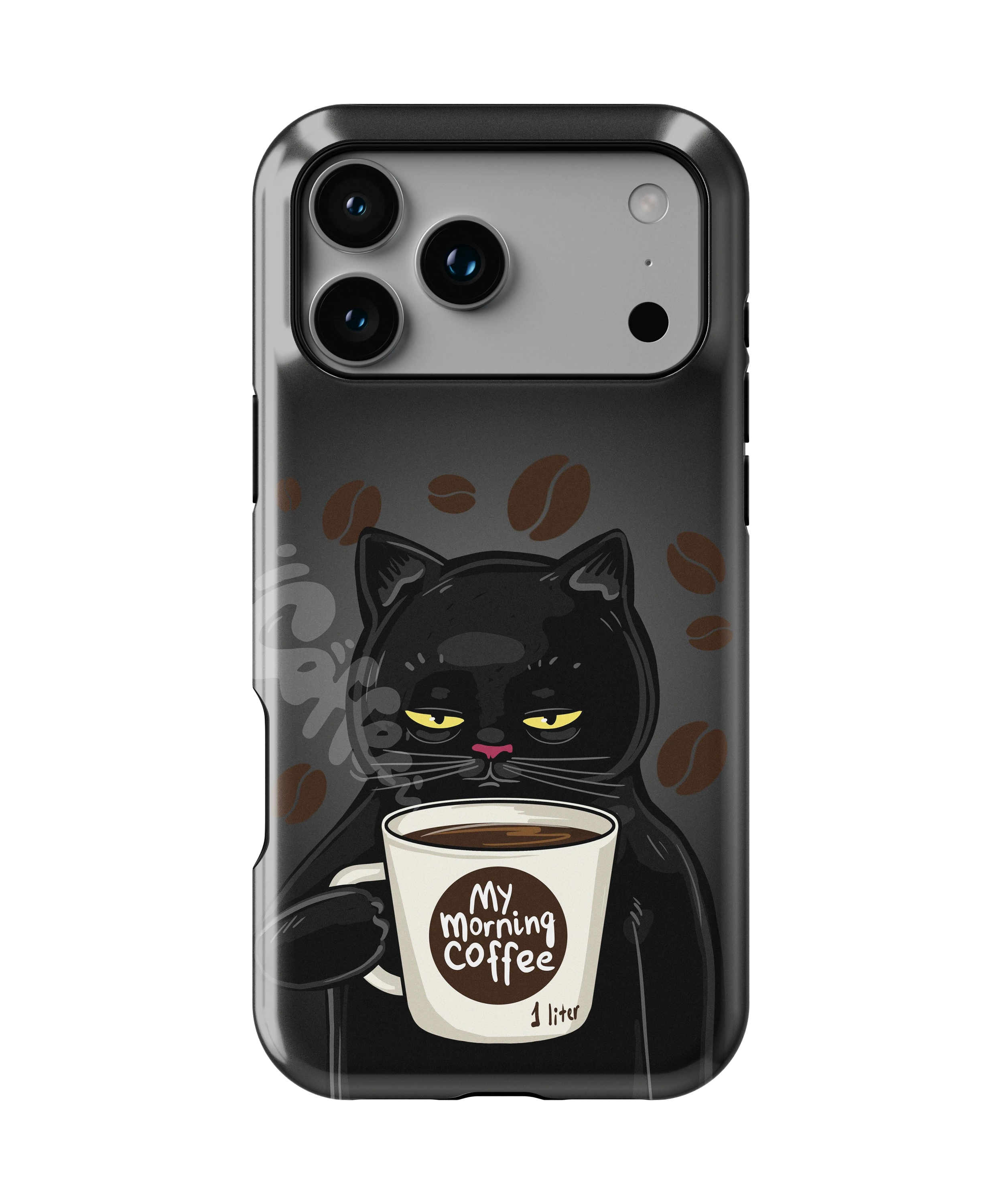 Coque iPhone Chat Café – Avant le café / Après le café