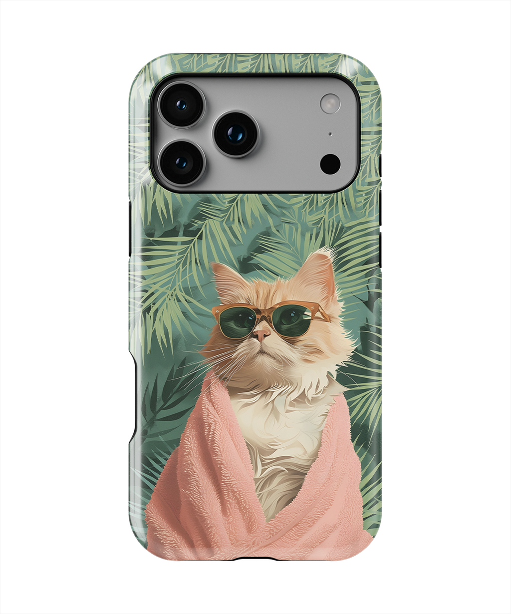 Coque iPhone – Chat Stylé Tropica