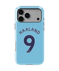 Coque iPhone Haaland – Design Bleu | Manchester City