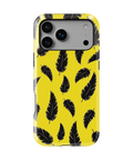 Coque iPhone – Design Plumes Jaunes