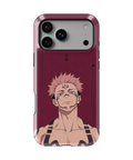 Coque iPhone Sukuna – Jujutsu Kaisen Dark Red