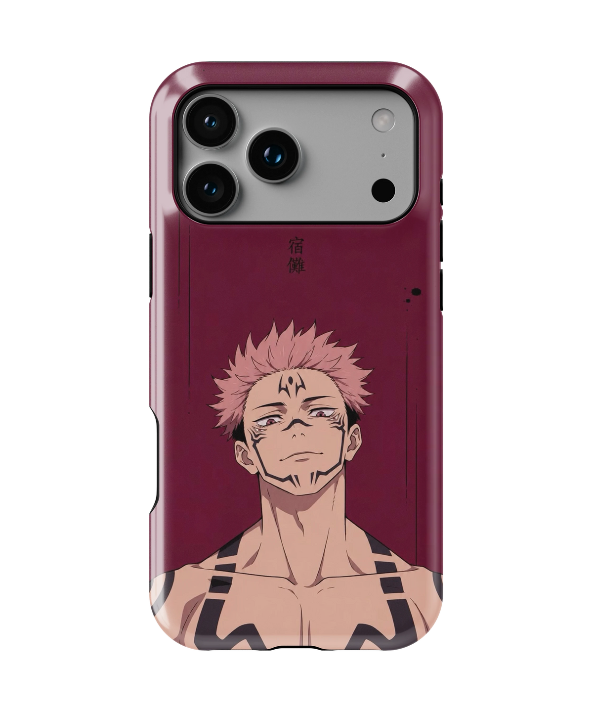 Coque iPhone Sukuna – Jujutsu Kaisen Dark Red
