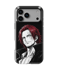 Coque iPhone Shanks – Style Manga Noir & Rouge | One Piece