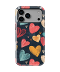 Coque iPhone – Design Cœurs Colorés