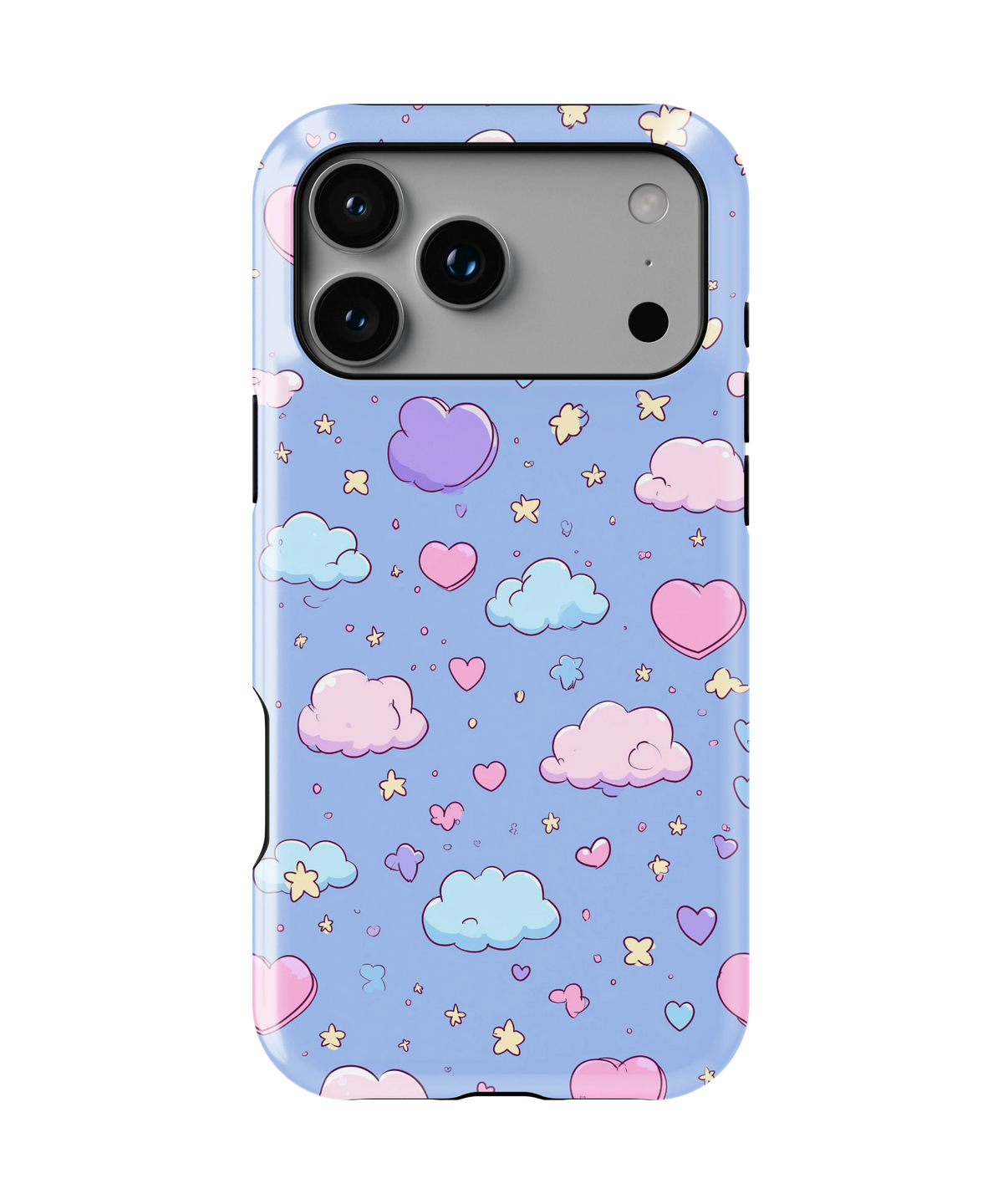 Coque iPhone – Design Nuage Cœur Pastel