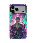 Coque iPhone Roronoa Zoro – Aura Démon Style Neon