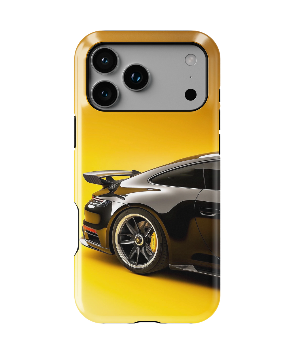 Coque iPhone – Porsche 911 Black & Yellow