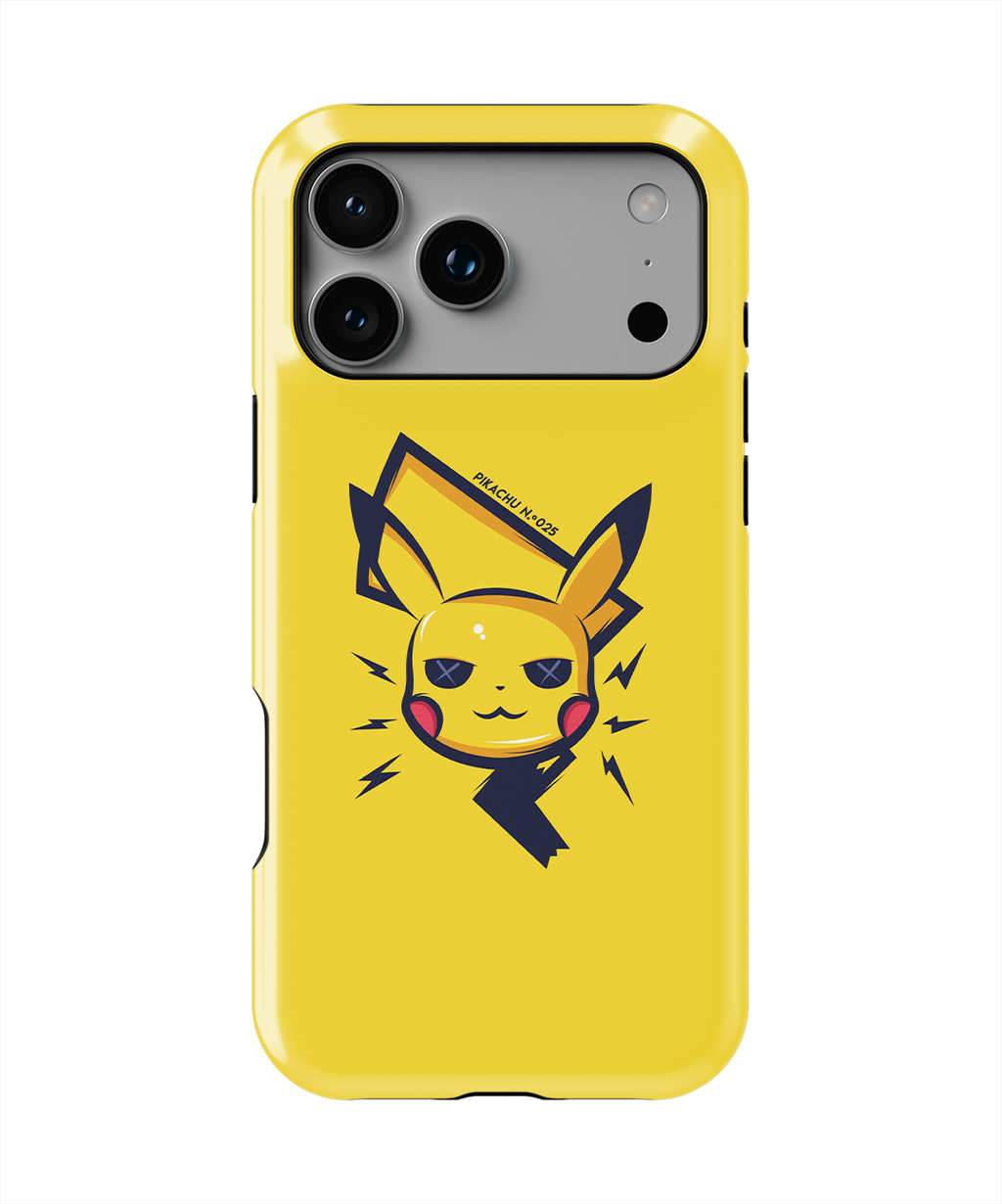 Coque iPhone – Pikachu Minimaliste & Électrique