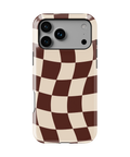 Coque iPhone – Design Damier Ondulé