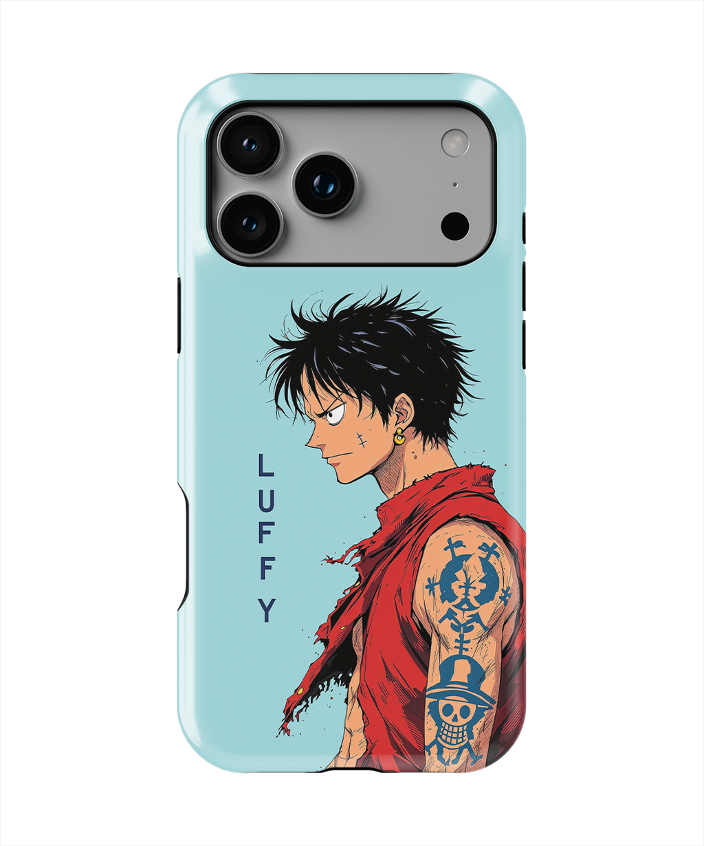 Coque iPhone Anime – Design Monkey D. Luffy Minimaliste