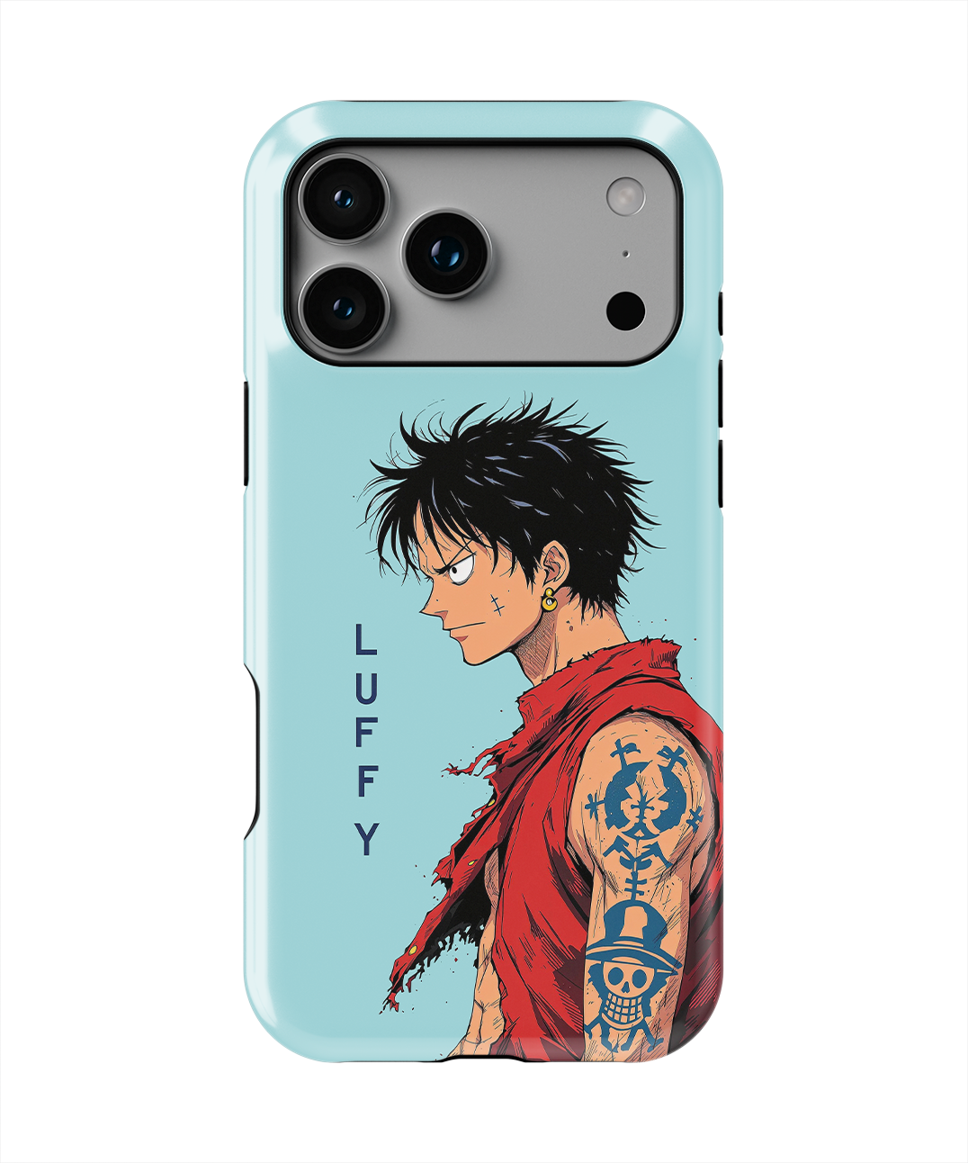 Coque iPhone Anime – Design Monkey D. Luffy Minimaliste