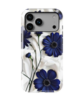 Coque iPhone – Design Fleurs Bleu Nuit