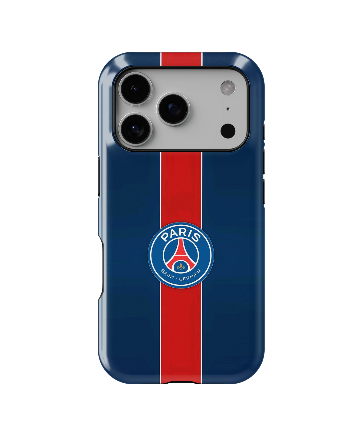 Coque iPhone Paris Saint-Germain – Bleu et rouge | PSG