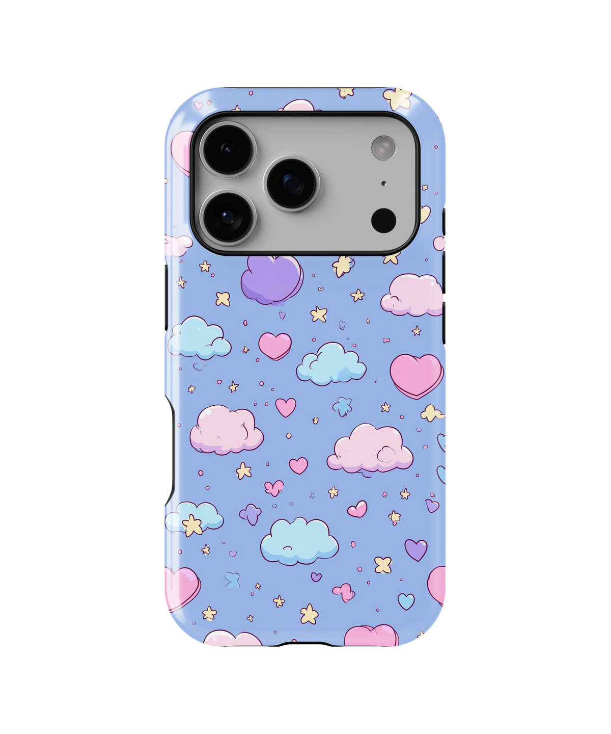 Coque iPhone – Design Nuage Cœur Pastel