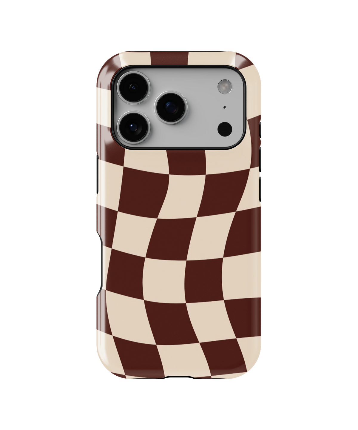 Coque iPhone – Design Damier Ondulé
