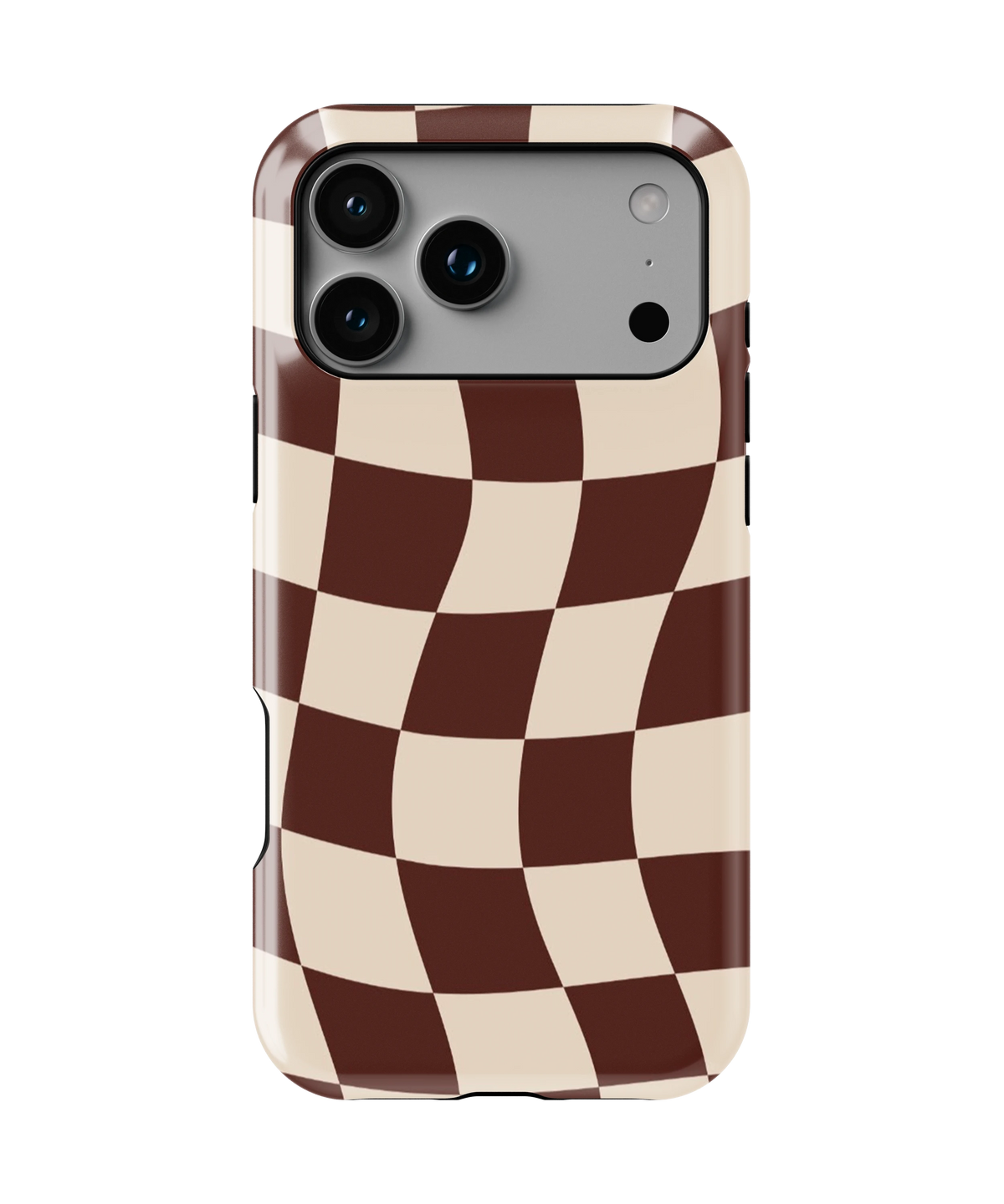 Coque iPhone – Design Damier Ondulé