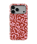 Coque iPhone Fleurie Vintage Rouge & Rose