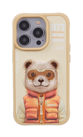 Coque iPhone Nimmy – Ourson Style Casual Orange Beige