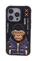 Coque iPhone Nimmy – Singe Urban Style Noir & Violet