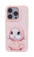 Coque iPhone Nimmy – Lapin Hoodie Rose