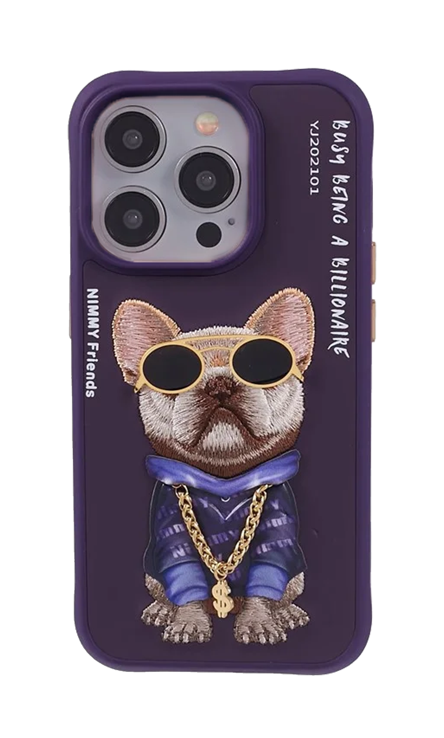 Coque iPhone Nimmy – Bulldog Style Luxe Violet