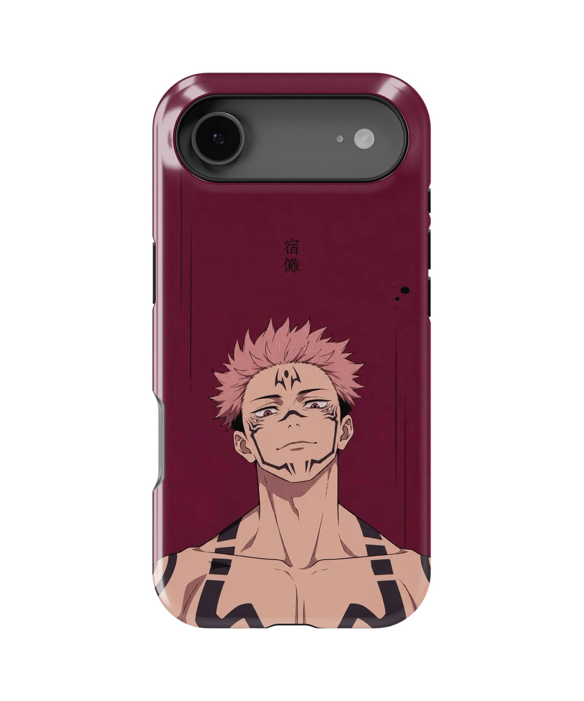 Coque iPhone Sukuna – Jujutsu Kaisen Dark Red