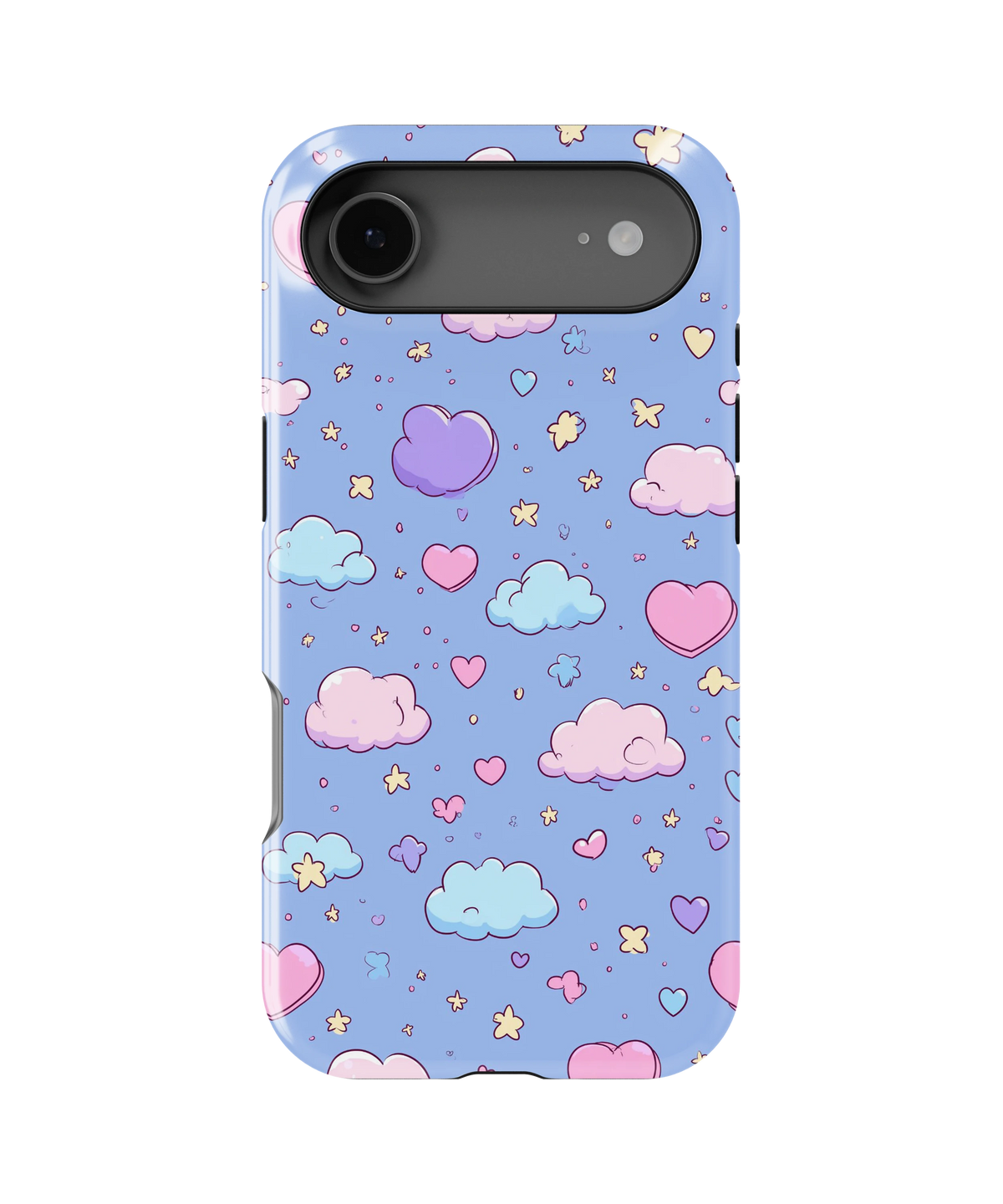 Coque iPhone – Design Nuage Cœur Pastel