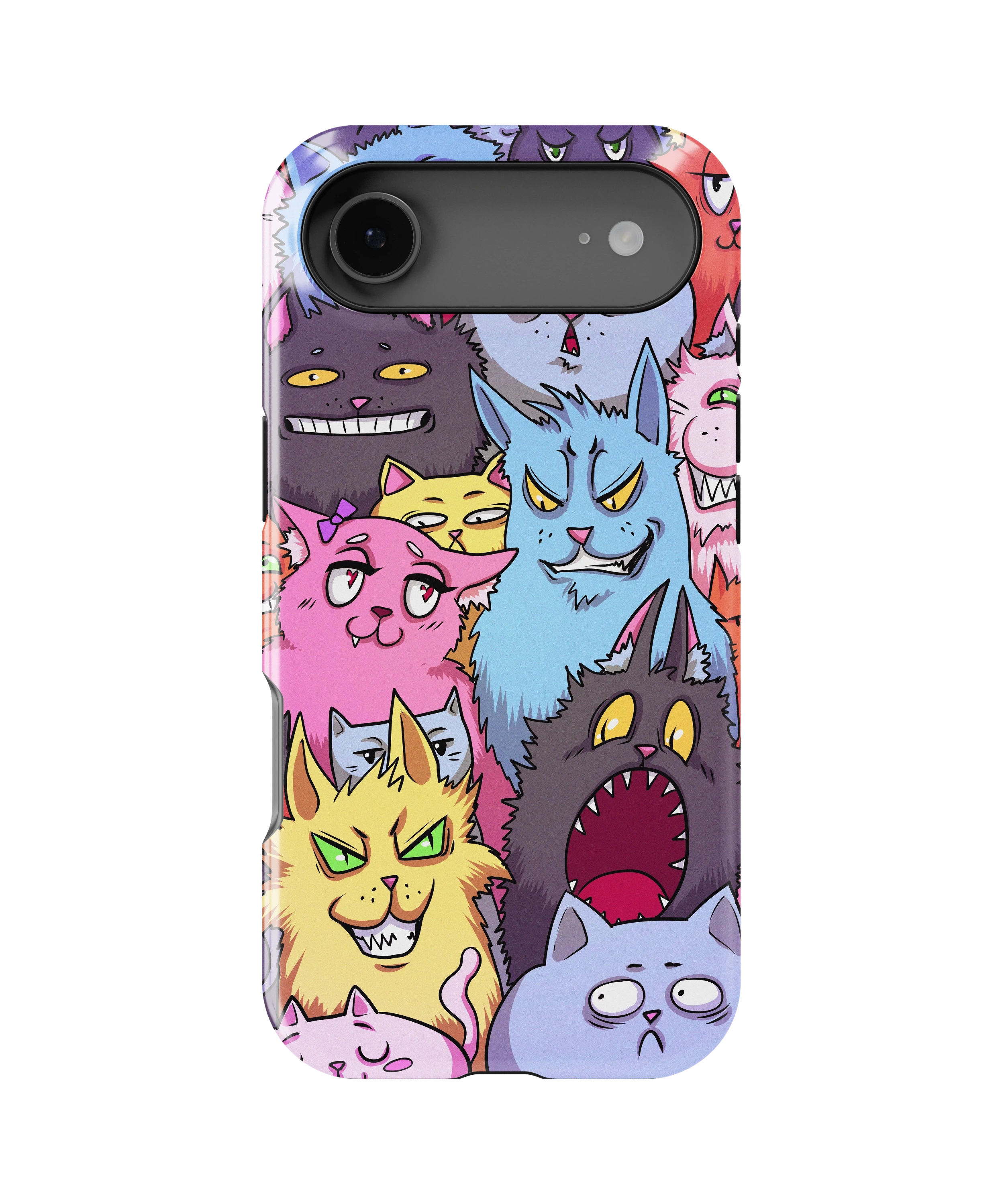 Coque iPhone – Design Chats Cartoon Colorés