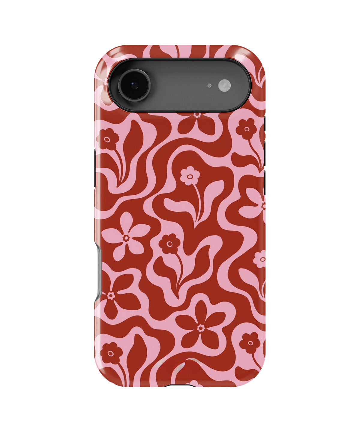 Coque iPhone Fleurie Vintage Rouge & Rose