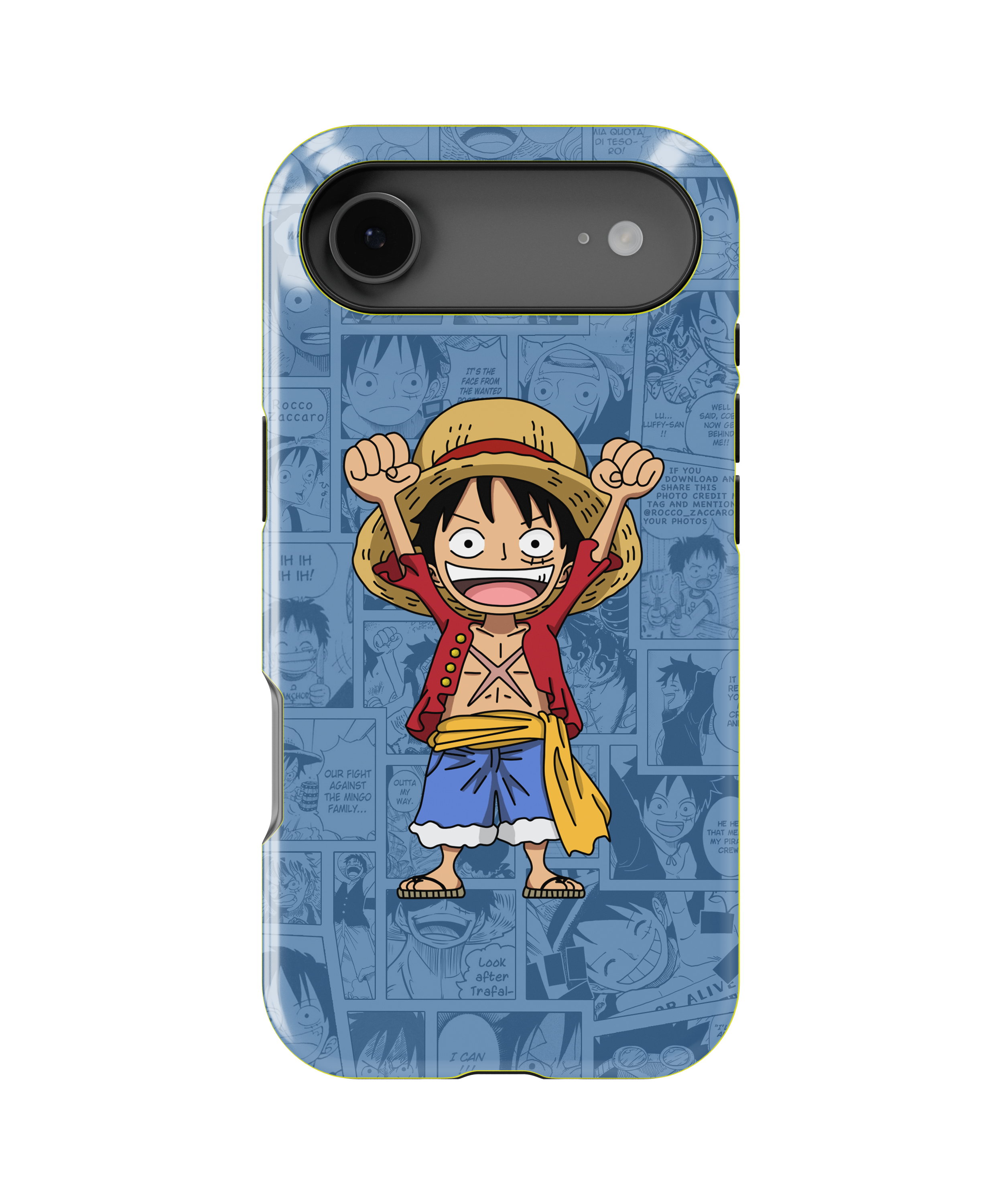 Coque iPhone Monkey D. Luffy – Design Manga Bleu | One Piece
