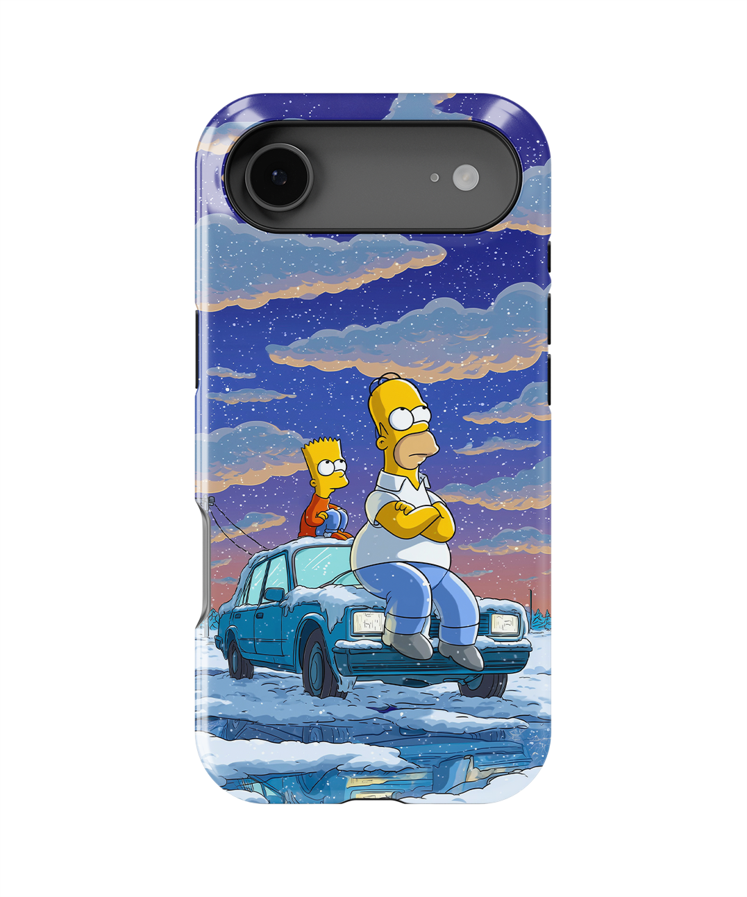 Coque iPhone – The Simpsons Design Nuit Hiver