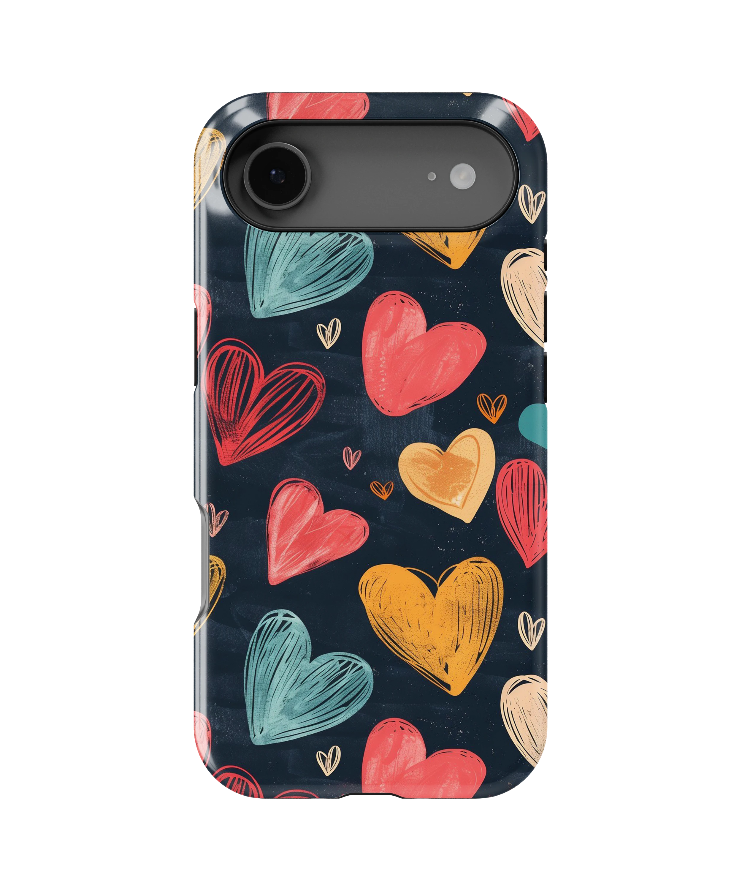 Coque iPhone – Design Cœurs Colorés