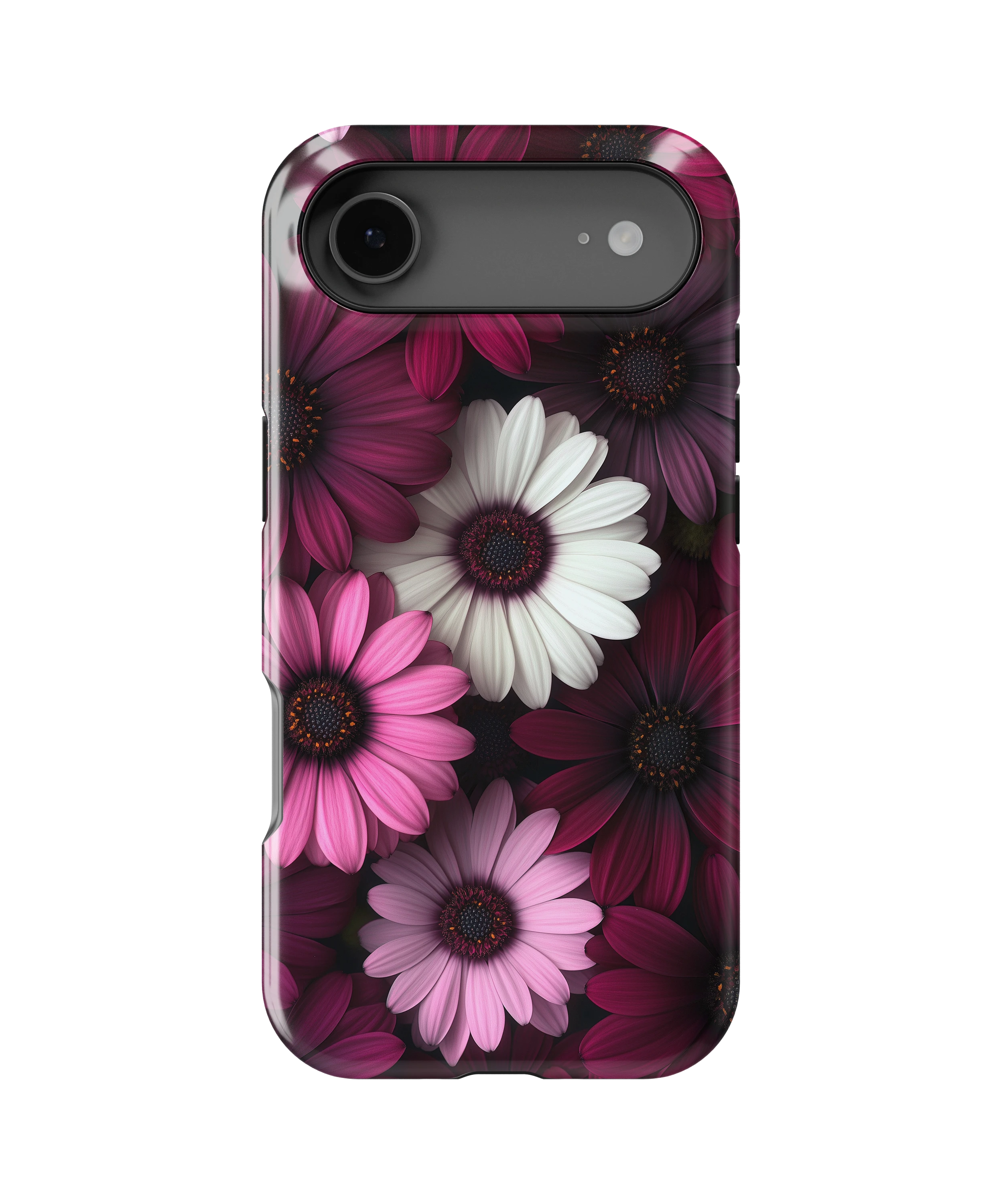 Coque iPhone – Fleurs Élégantes Roses & Blanches