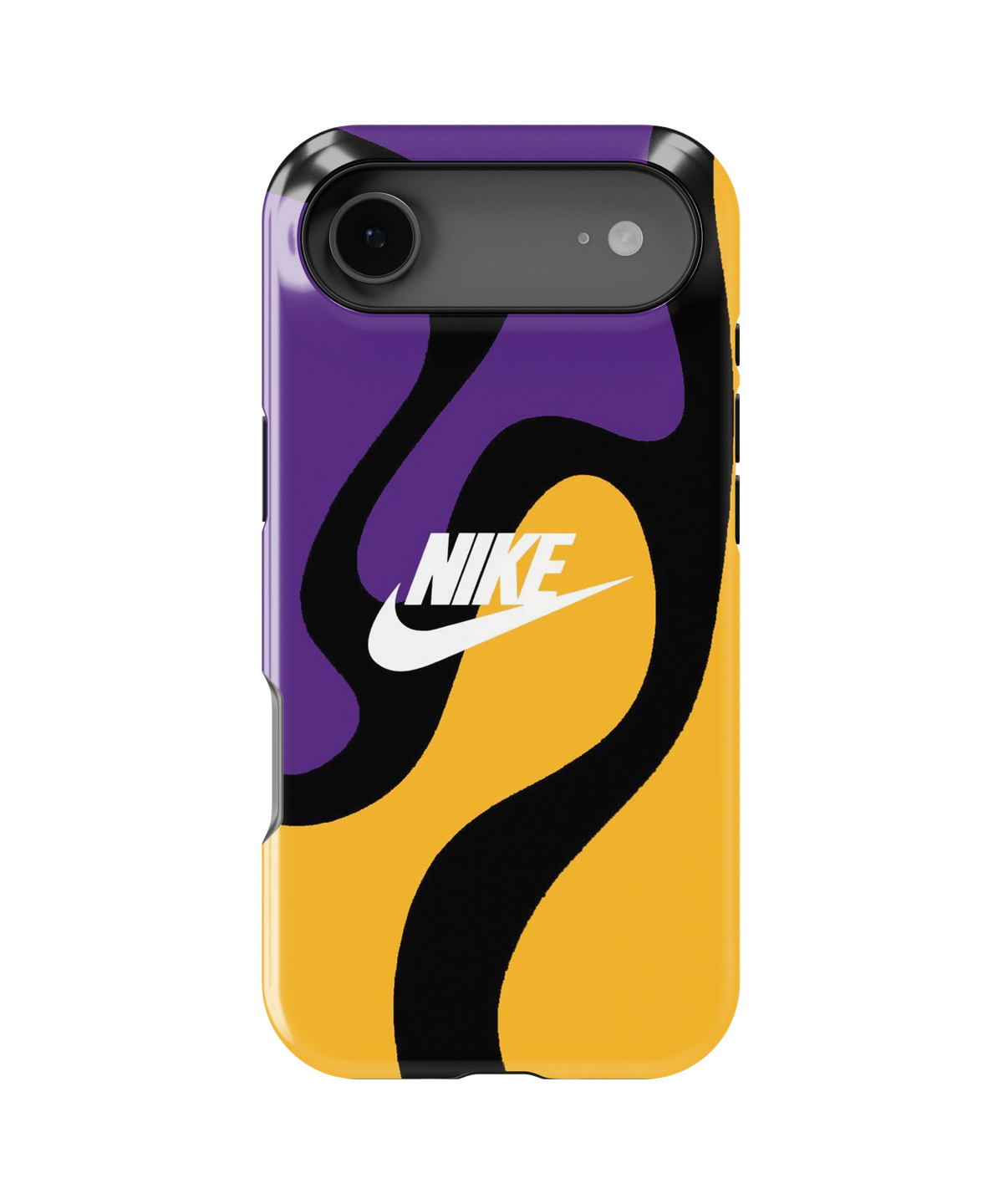 Coque iPhone Nike Abstract – Purple & Gold
