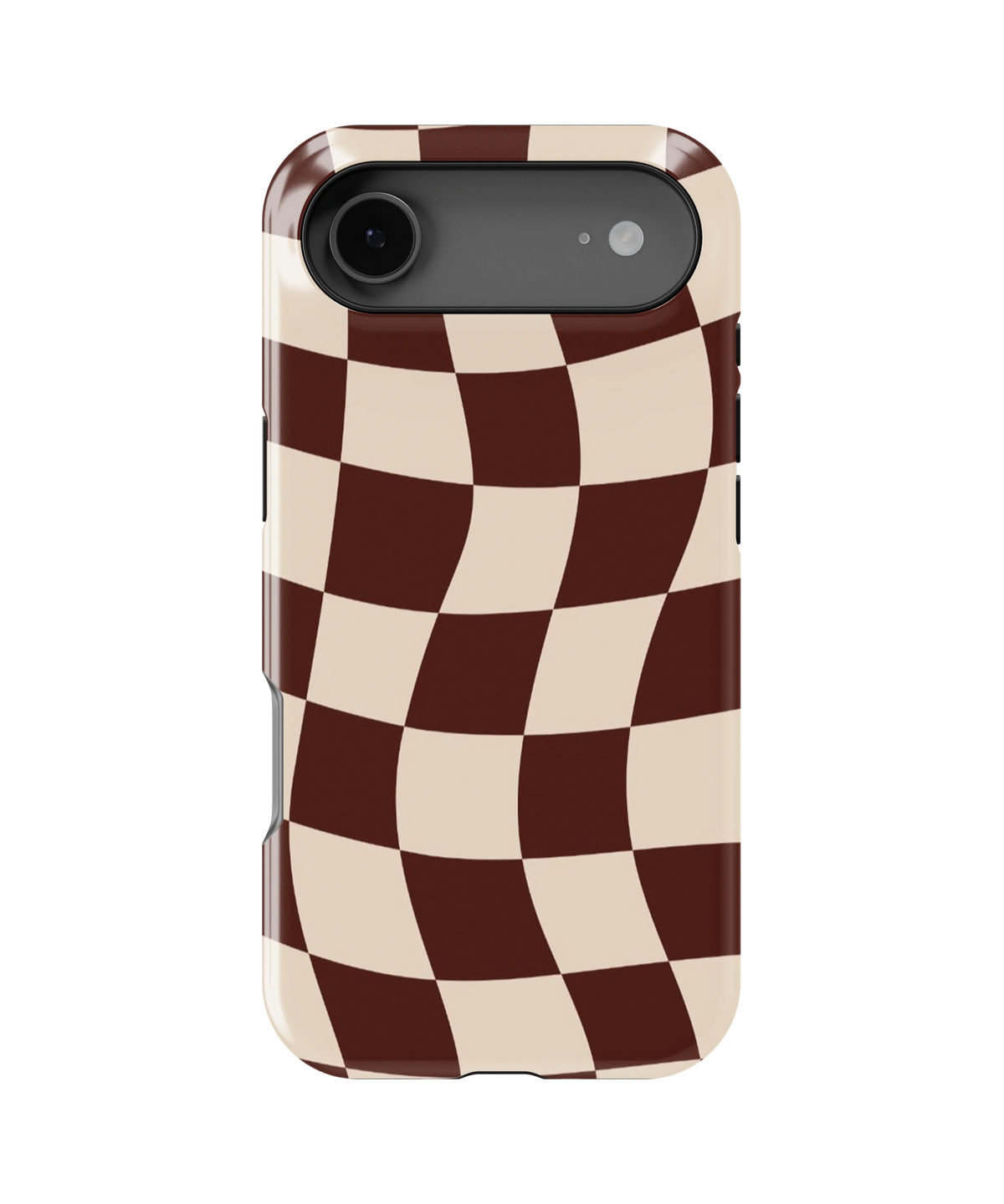 Coque iPhone – Design Damier Ondulé
