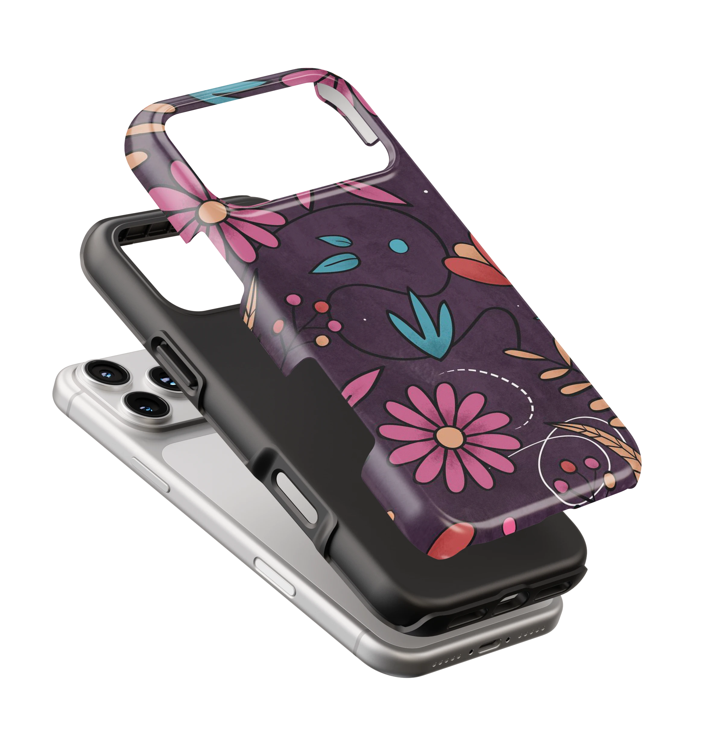 Coque iPhone – Design Floral Élégant & Coloré