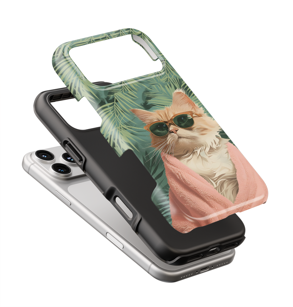 Coque iPhone – Chat Stylé Tropica