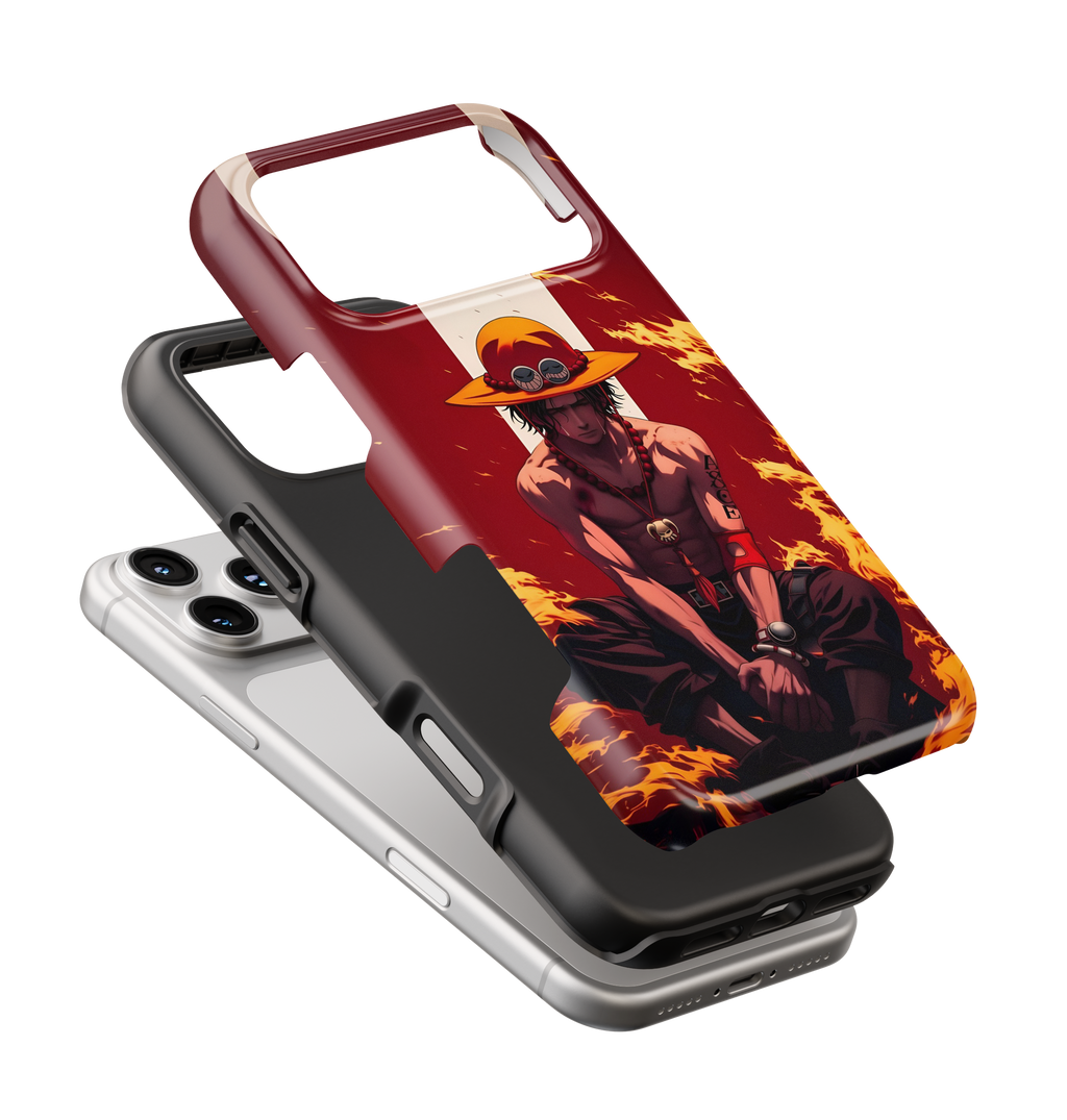 Coque iPhone Portgas D. Ace – Design Flamme Rouge | One Piece