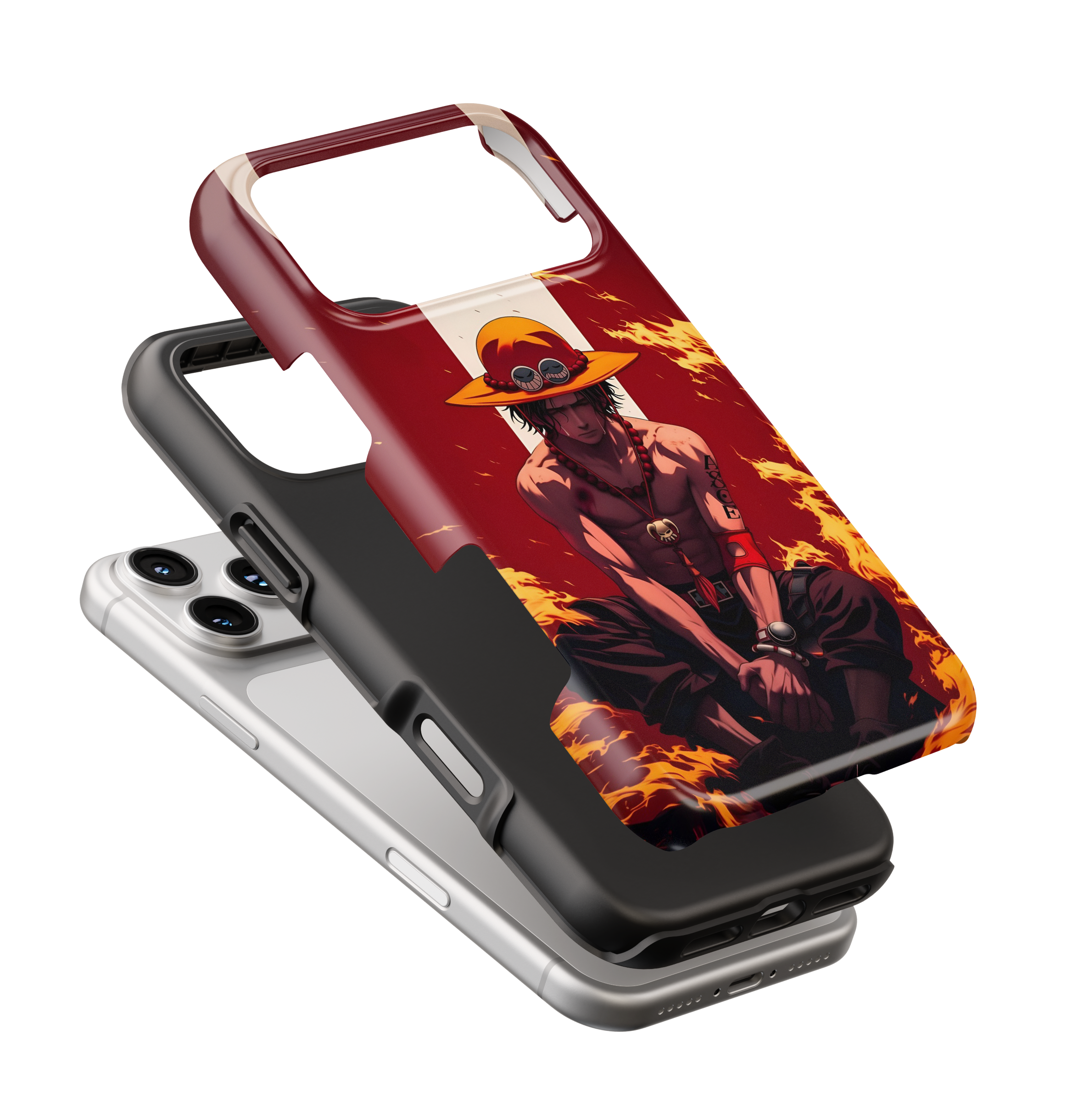 Coque iPhone Portgas D. Ace – Design Flamme Rouge | One Piece