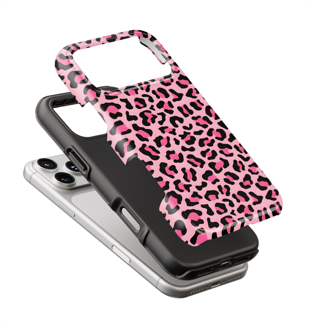 Coque iPhone – Motif Léopard Rose Tendance