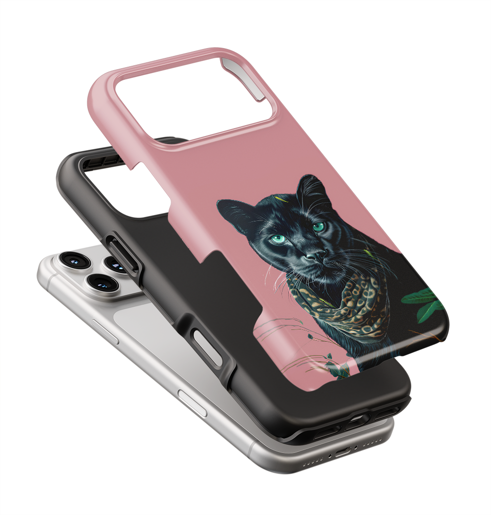 Coque iPhone – Panthère Noire Élégante