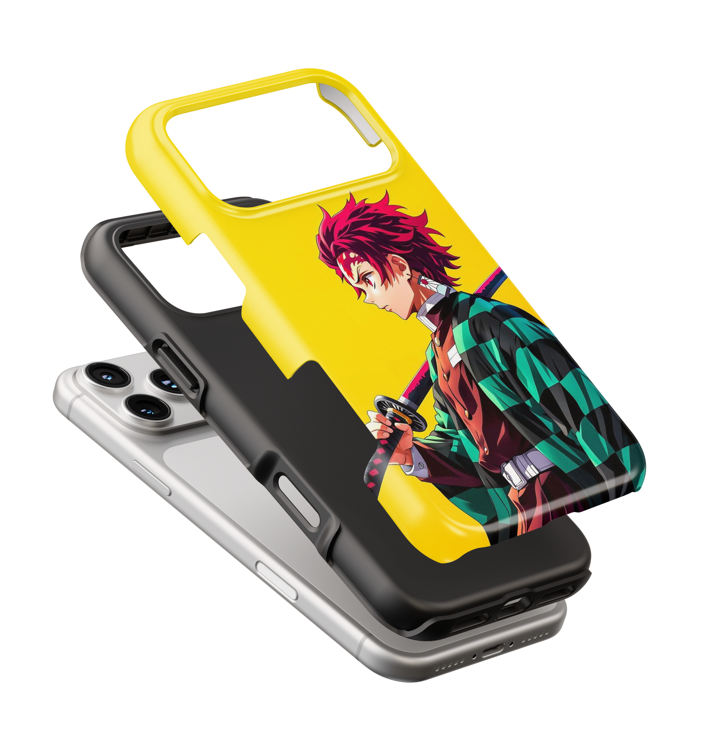 Coque iPhone Tanjiro Kamado – Design Katana & Kimono Vert | Demon Slayer