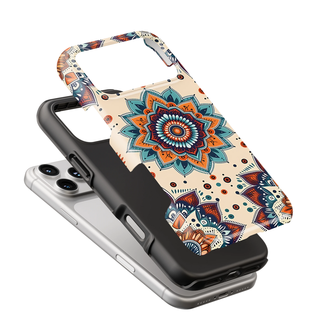 Coque iPhone – Mandala Coloré Style Bohème & Ethnique