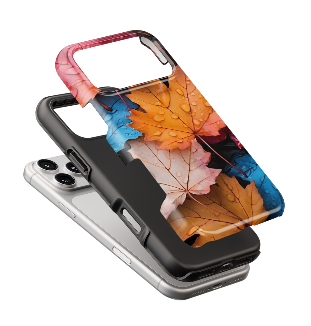 Coque iPhone – Design Feuilles Automne Colorées
