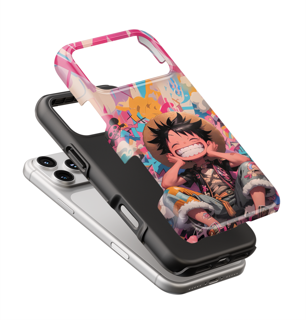 Coque iPhone Anime – Monkey D. Luffy Smile Coloré