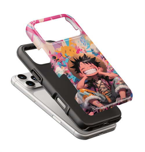 Coque iPhone Anime – Monkey D. Luffy Smile Coloré