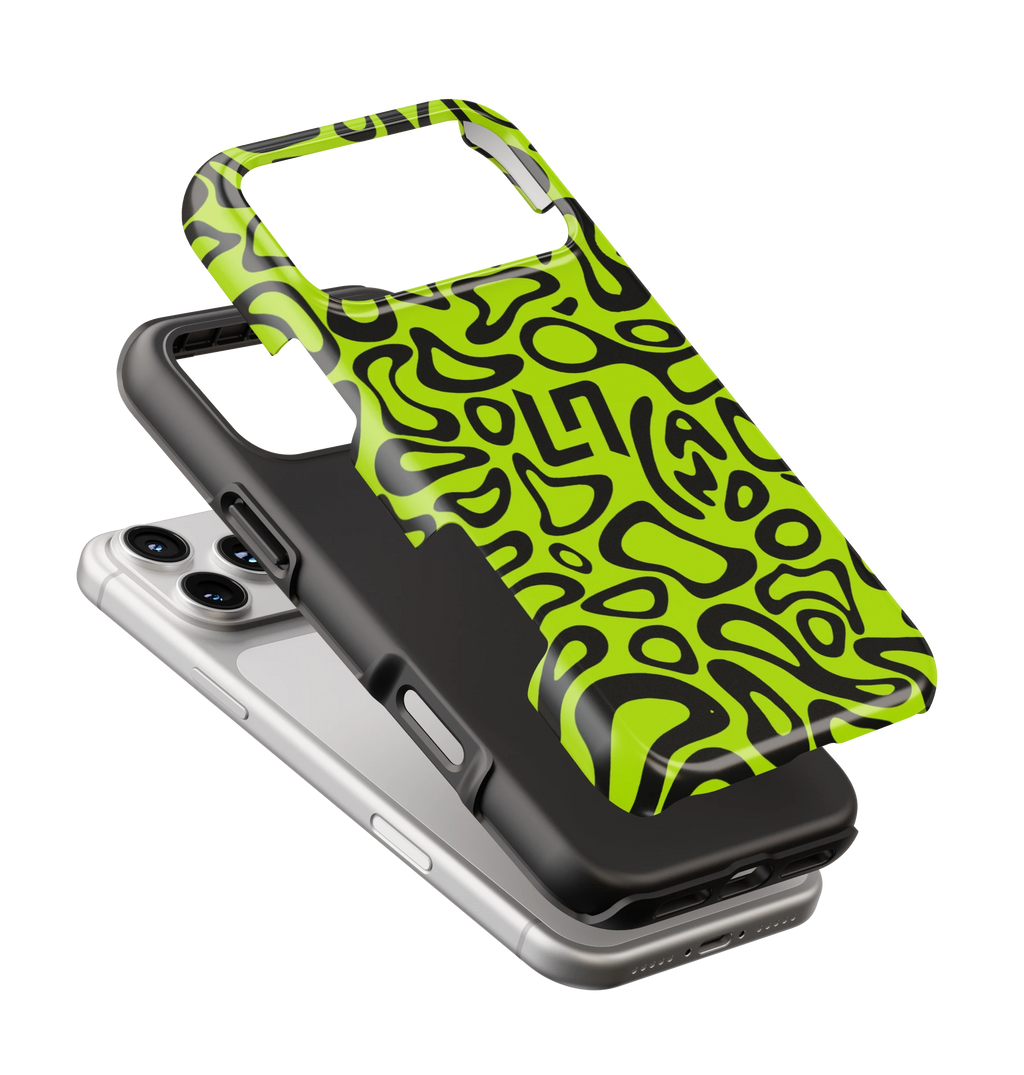 Coque iPhone – Design Fluorescent Noir