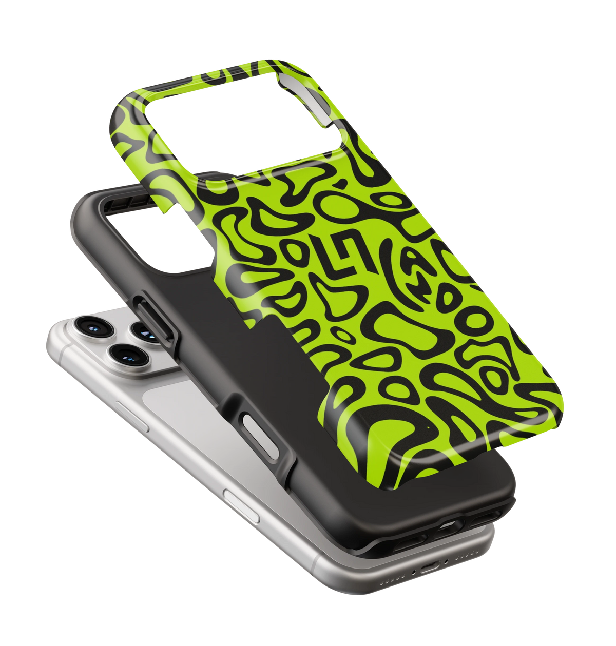 Coque iPhone – Design Fluorescent Noir