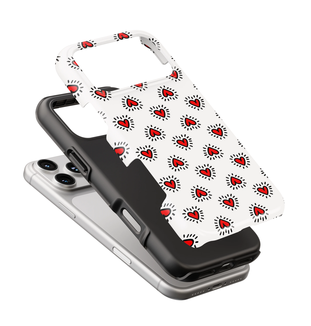 Coque iPhone – Design Cœurs Pop